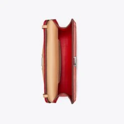 Tory Burch Bon Bon Croc Embossed Mini Top-Handle Bag