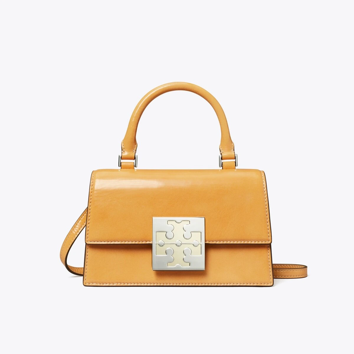 Tory Burch Bon Bon Textured Patent Mini Top-Handle Bag 9 Tory Burch Bon Bon Textured Patent Mini Top-Handle Bag - Image 7