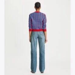 Tory Burch Bubble Stripe Cardigan