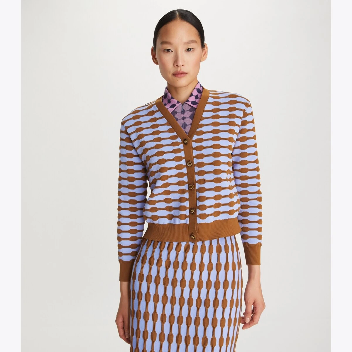 Tory Burch Bubble Stripe Cardigan 10 Tory Burch Bubble Stripe Cardigan - Image 8