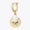 Tory Burch Charm Hoop Earring