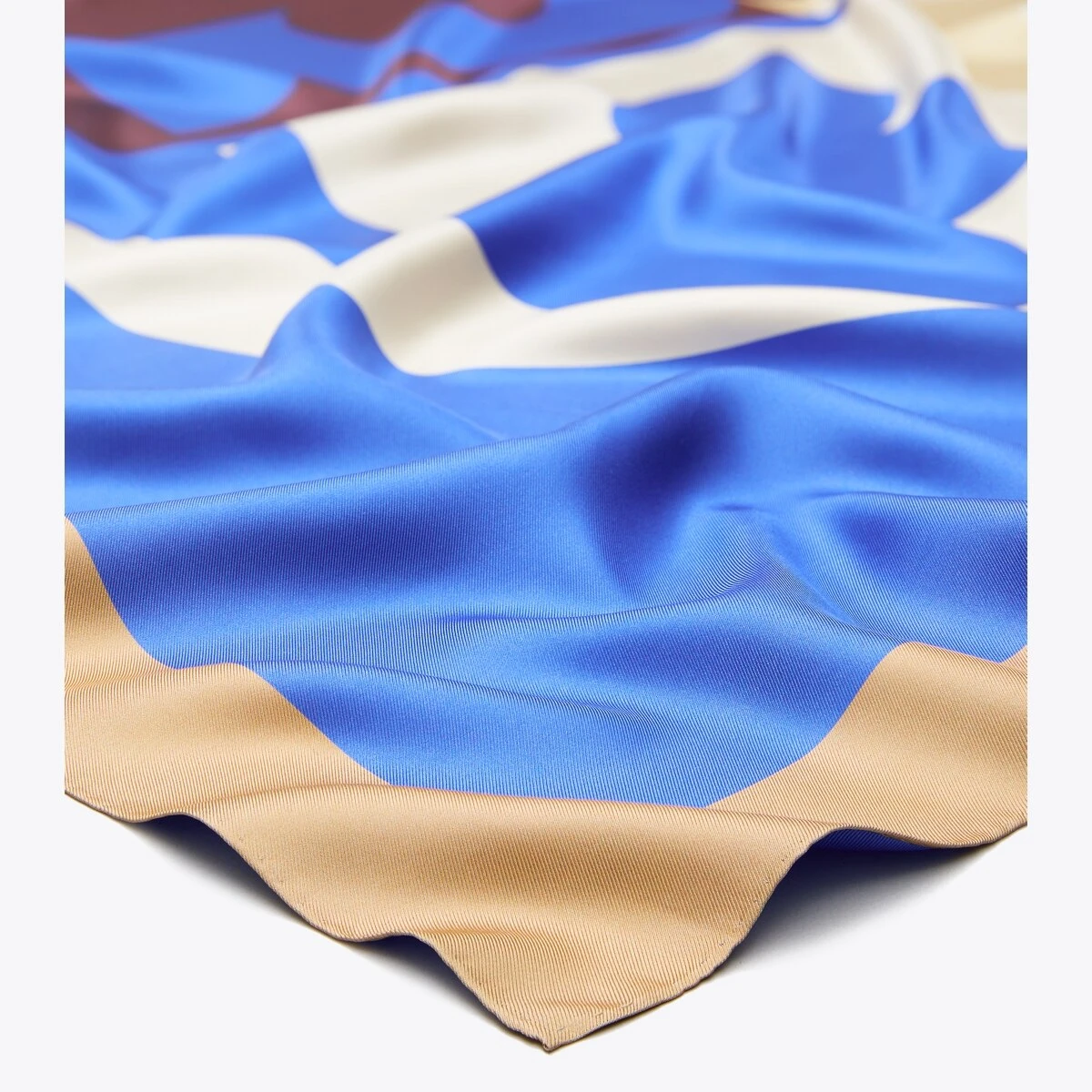 Tory Burch Color Block Logo Oversized Double-Sided Silk Square Scarf 8 Tory Burch Color Block Logo Oversized Double-Sided Silk Square Scarf - Image 6