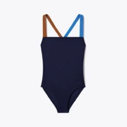 Tory Burch Colorblock Tank Swimsuit