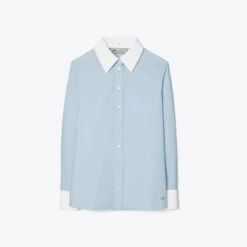 Tory Burch Contrast Collar Poplin Shirt -Chic Style Shop Contrast20Collar20Poplin20Shirt.TB 148298 403 SLFRO.pdp 1200x1200 1
