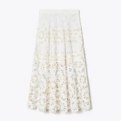 Tory Burch Cotton Eyelet Skirt