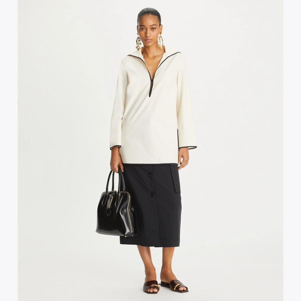 Tory Burch Cotton Poplin Tunic 5 Tory Burch Cotton Poplin Tunic - Image 3