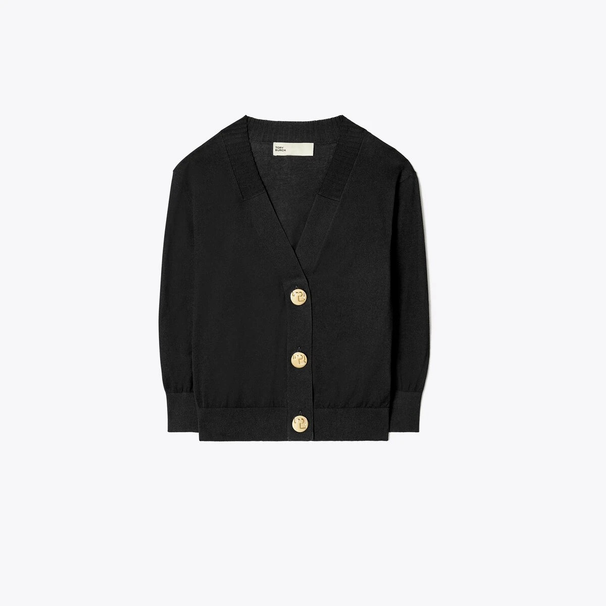 Tory Burch Cropped Cotton Cardigan 6 Tory Burch Cropped Cotton Cardigan - Image 4