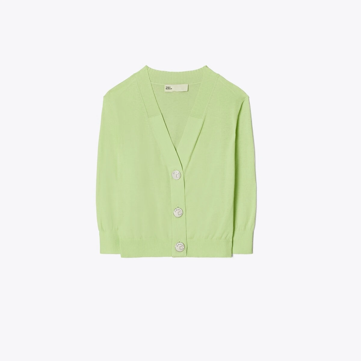 Tory Burch Cropped Cotton Cardigan 10 Tory Burch Cropped Cotton Cardigan - Image 8