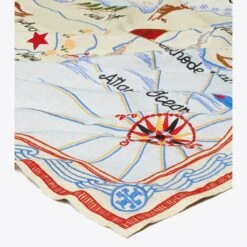 Tory Burch East Coast Map Square Scarf