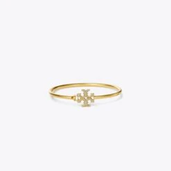 Tory Burch Eleanor Pavé Hinged Cuff