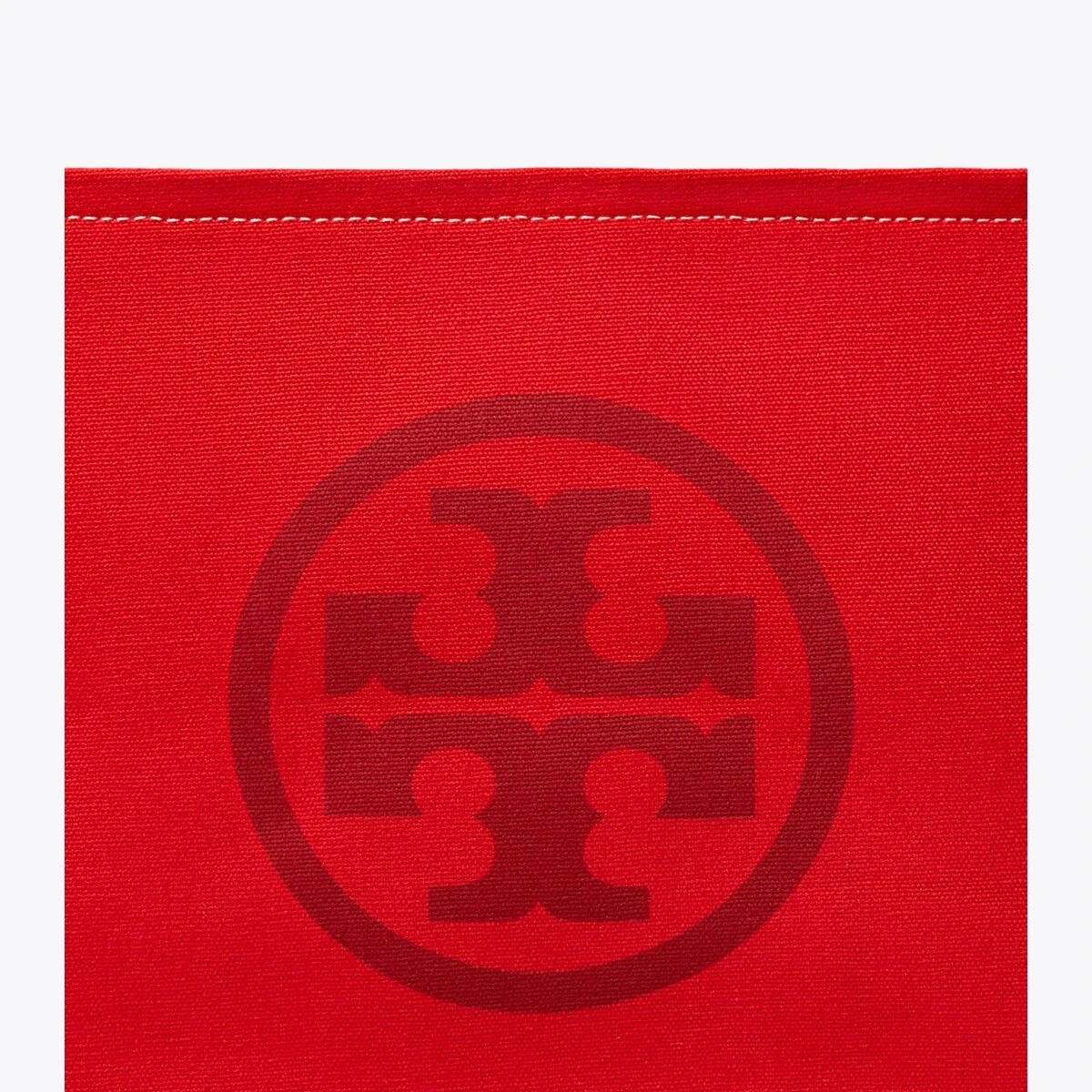 Tory Burch Ella Color-Block Canvas Pouch 3 Tory Burch Ella Color-Block Canvas Pouch