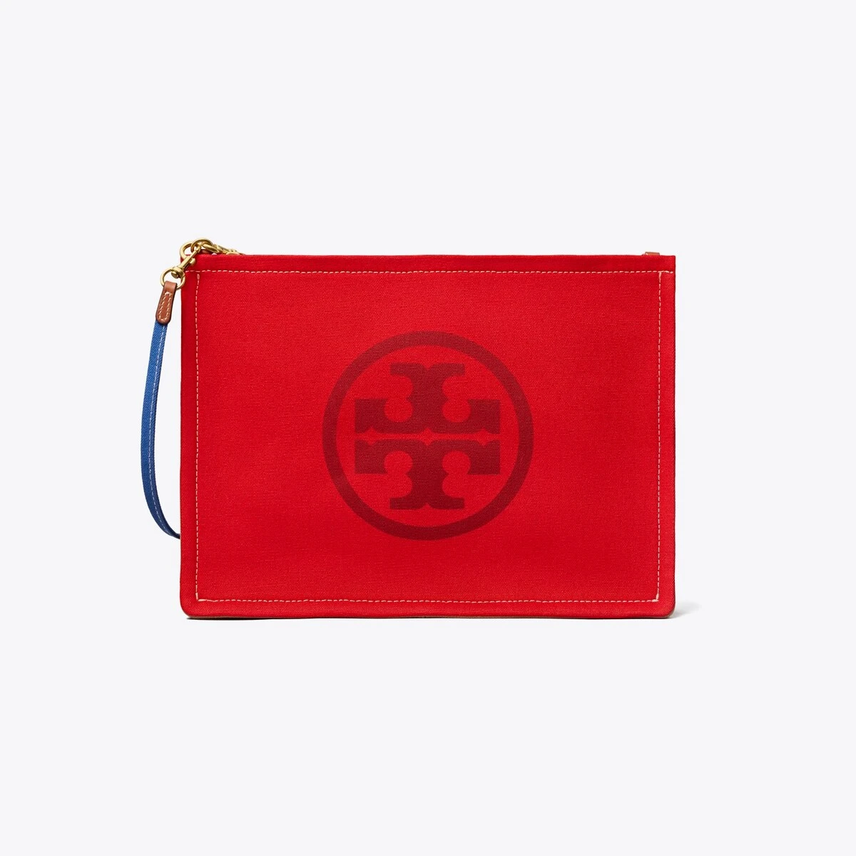 Tory Burch Ella Color-Block Canvas Pouch 7 Tory Burch Ella Color-Block Canvas Pouch - Image 5