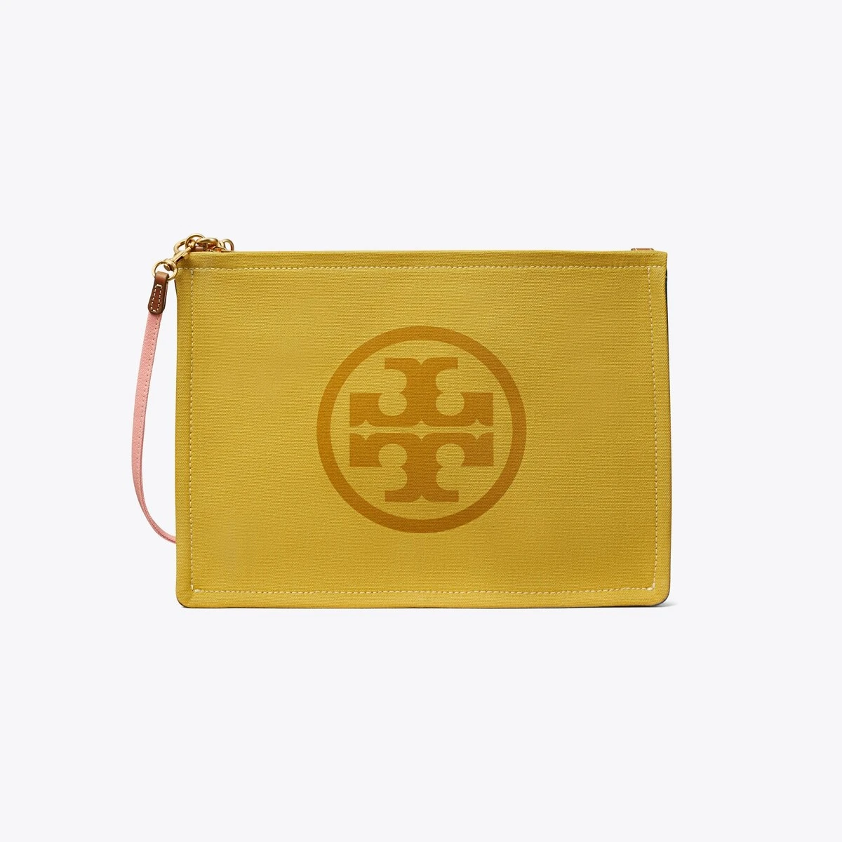 Tory Burch Ella Color-Block Canvas Pouch 6 Tory Burch Ella Color-Block Canvas Pouch - Image 4