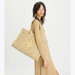 Tory Burch Ella Raffia Mélange Chain Tote -Chic Style Shop Ella20Raffia20Melange20Chain20Tote.TB 148916 254 20230410 OMACC.pdp 1200x1200 1