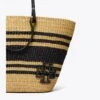 Tory Burch Ella Striped Straw Basket Tote