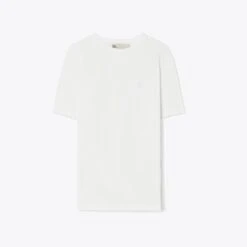 Tory Burch Embroidered Logo T-Shirt -Chic Style Shop Embroidered20Logo20T Shirt.TB 151125 100 SLFRO.pdp 1200x1200 1