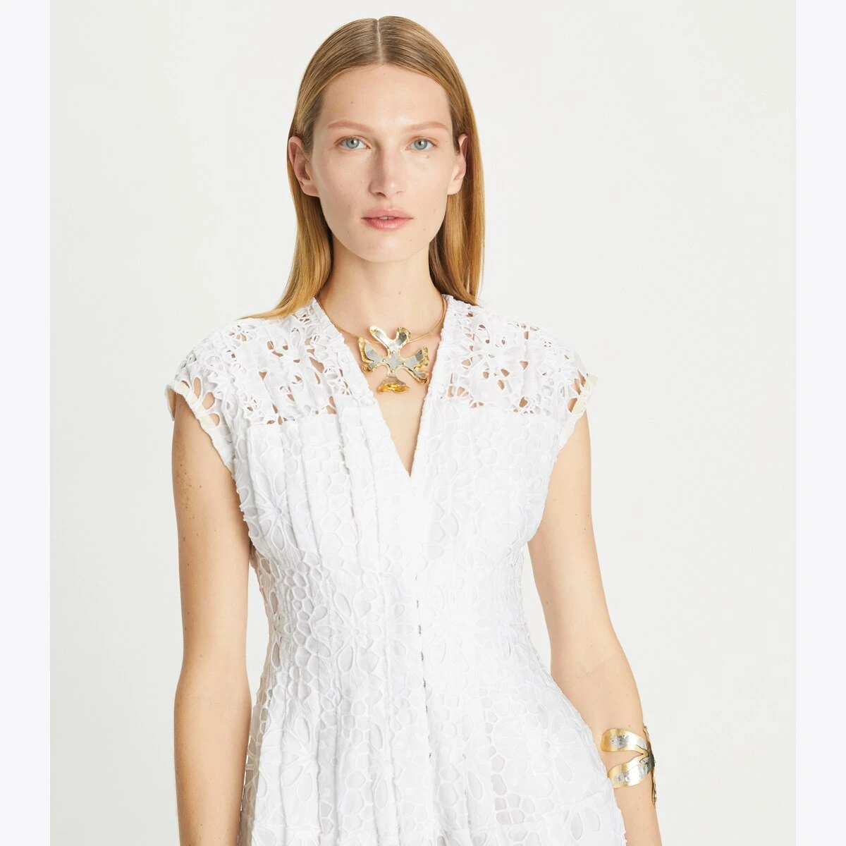 Tory Burch Eyelet Claire McCardell Cotton Dress 4 Tory Burch Eyelet Claire McCardell Cotton Dress - Image 2