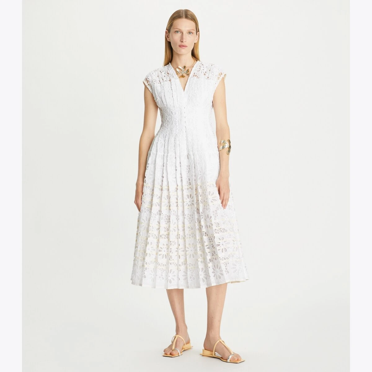 Tory Burch Eyelet Claire McCardell Cotton Dress 6 Tory Burch Eyelet Claire McCardell Cotton Dress - Image 4