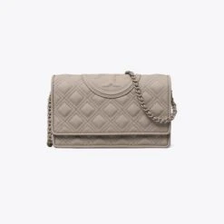 Tory Burch Fleming Matte Chain Wallet Crossbody