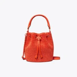 Tory Burch Fleming Soft Raffia Bucket Bag
