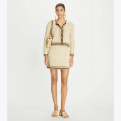 Tory Burch Hand-Crocheted Cotton Mini Skirt