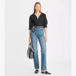 Tory Burch High-Rise Slim Straight Jean -Chic Style Shop High Rise20Slim20Straight20Jean.TB 147338 415 20230112 OMFRO.pdp 1200x1200 1