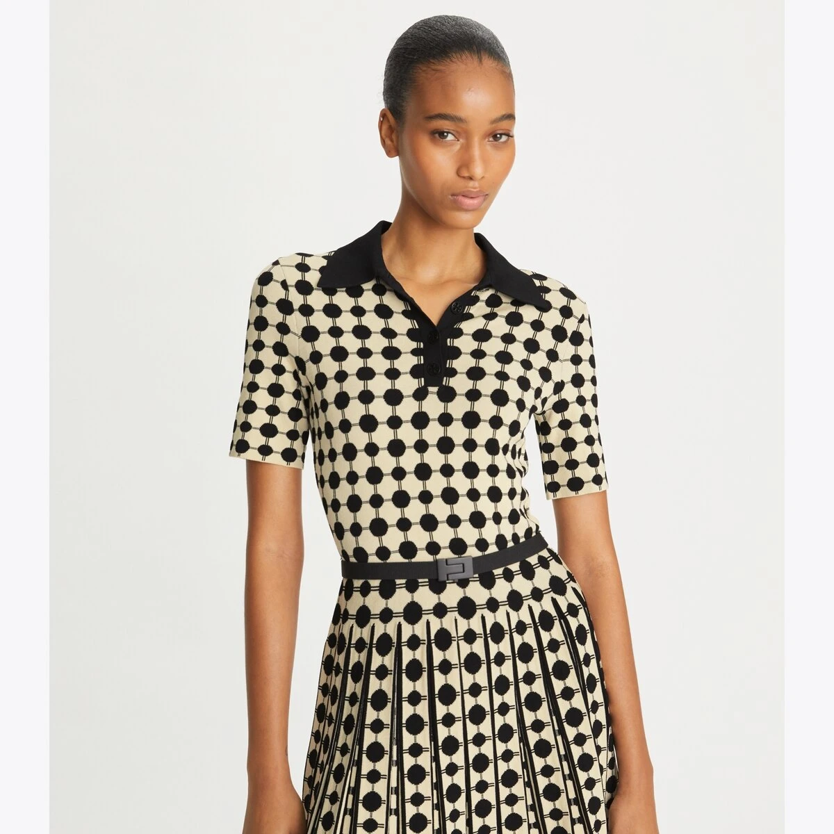 Tory Burch Jacquard Viscose Polo Dress 6 Tory Burch Jacquard Viscose Polo Dress - Image 4