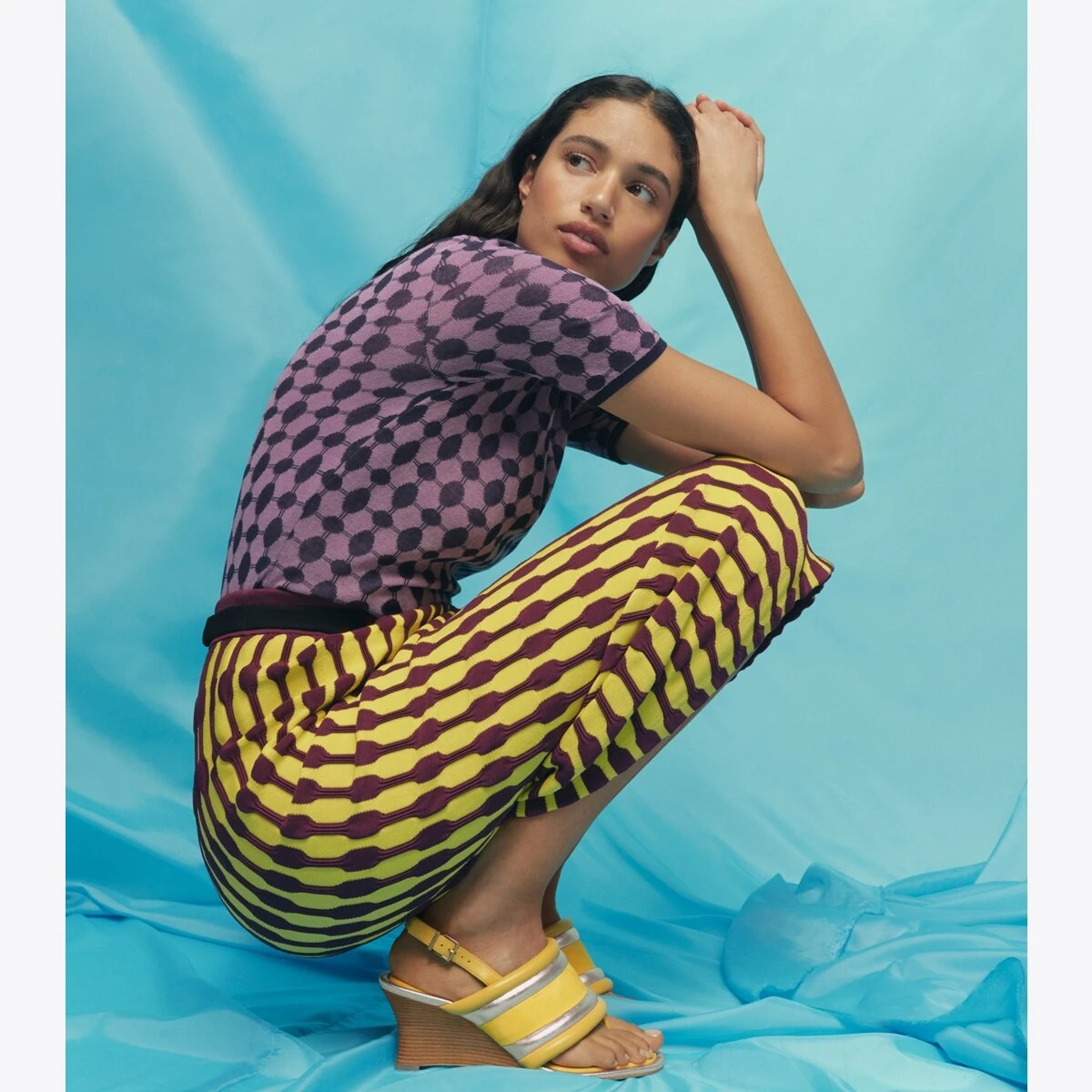 Tory Burch Jacquard Zip Polo 6 Tory Burch Jacquard Zip Polo - Image 4