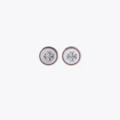 Tory Burch Kira Enamel Circle-Stud Earring