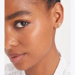 Tory Burch Kira Metal Circle-Stud Earring