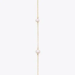 Tory Burch Kira Pearl Delicate Long Necklace