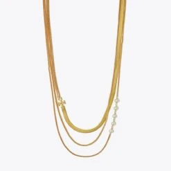 Tory Burch Kira Pearl Layered Necklace