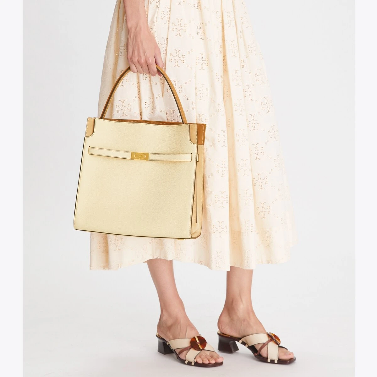 Tory Burch Lee Radziwill Pebbled Double Bag 4 Tory Burch Lee Radziwill Pebbled Double Bag - Image 2