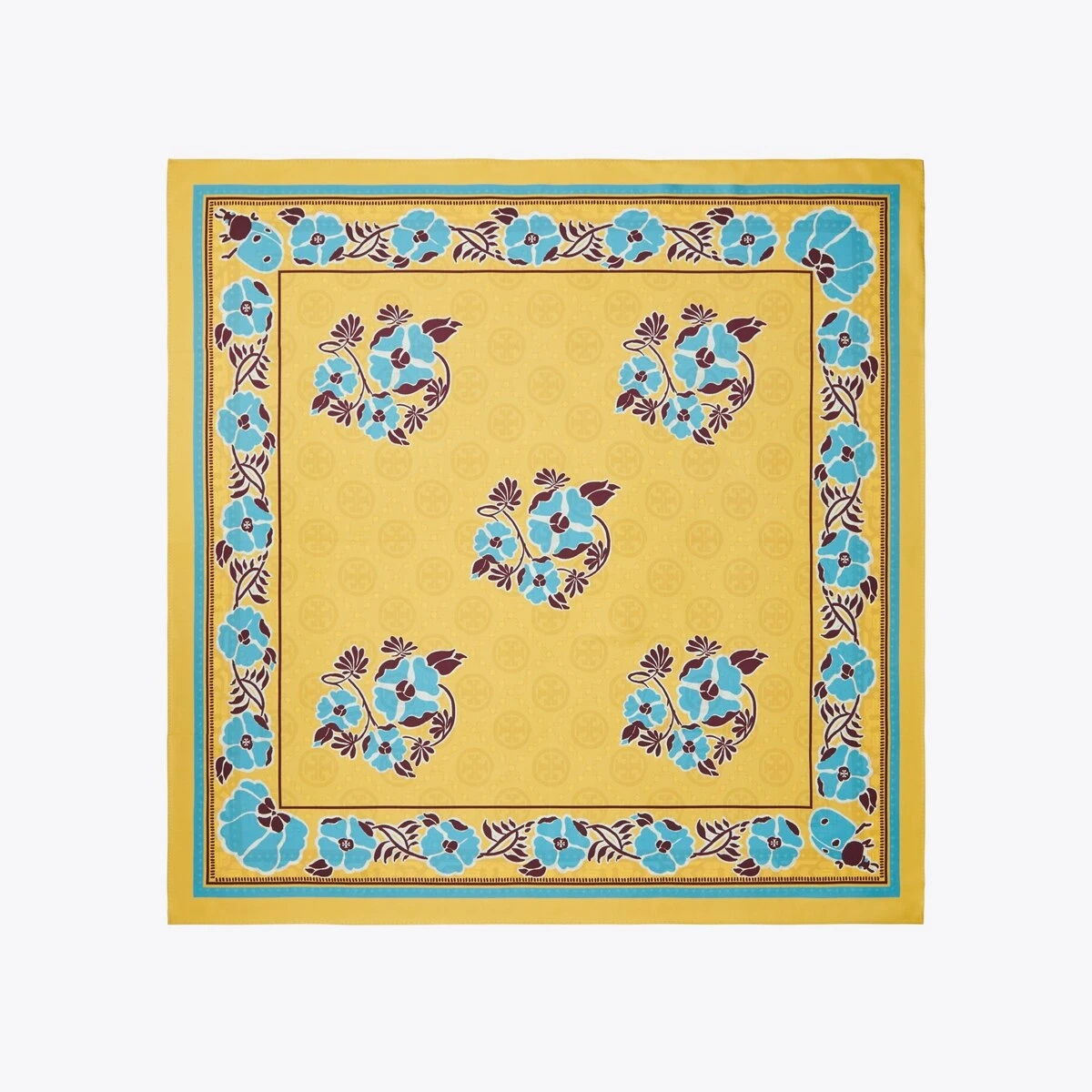 Tory Burch Medallion Floral Silk Square 3 Tory Burch Medallion Floral Silk Square