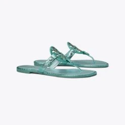 Tory Burch Miller Metallic Snake Embossed Sandal