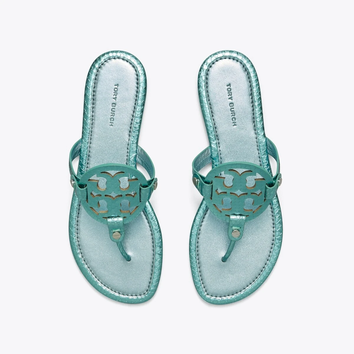 Tory Burch Miller Metallic Snake Embossed Sandal 5 Tory Burch Miller Metallic Snake Embossed Sandal - Image 3