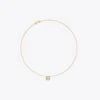Tory Burch Miller Pavé Logo Delicate Necklace