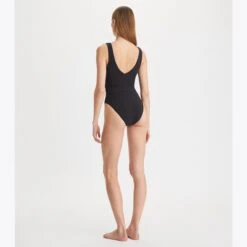 Tory Burch Miller Plunge One-Piece Swimsuit -Chic Style Shop Miller20Plunge20One Piece20Swimsuit.TB 73220 001 20221006 OMBAC.pdp 1200x1200 1
