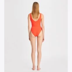 Tory Burch Miller Plunge One-Piece Swimsuit -Chic Style Shop Miller20Plunge20One Piece20Swimsuit.TB 73220 800 20230113 OMBAC.pdp 1200x1200 1