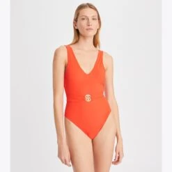 Tory Burch Miller Plunge One-Piece Swimsuit -Chic Style Shop Miller20Plunge20One Piece20Swimsuit.TB 73220 800 20230113 OMDET.pdp 1200x1200 1