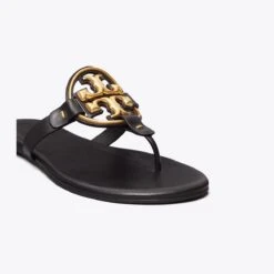 Tory Burch Miller Soft Metal Logo Sandal -Chic Style Shop Miller20Soft20Metal20Logo20Sandal.TB 136593 006 SLDET.pdp 1200x1200 1
