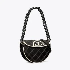 Tory Burch Mini Fleming Soft Crescent Bag