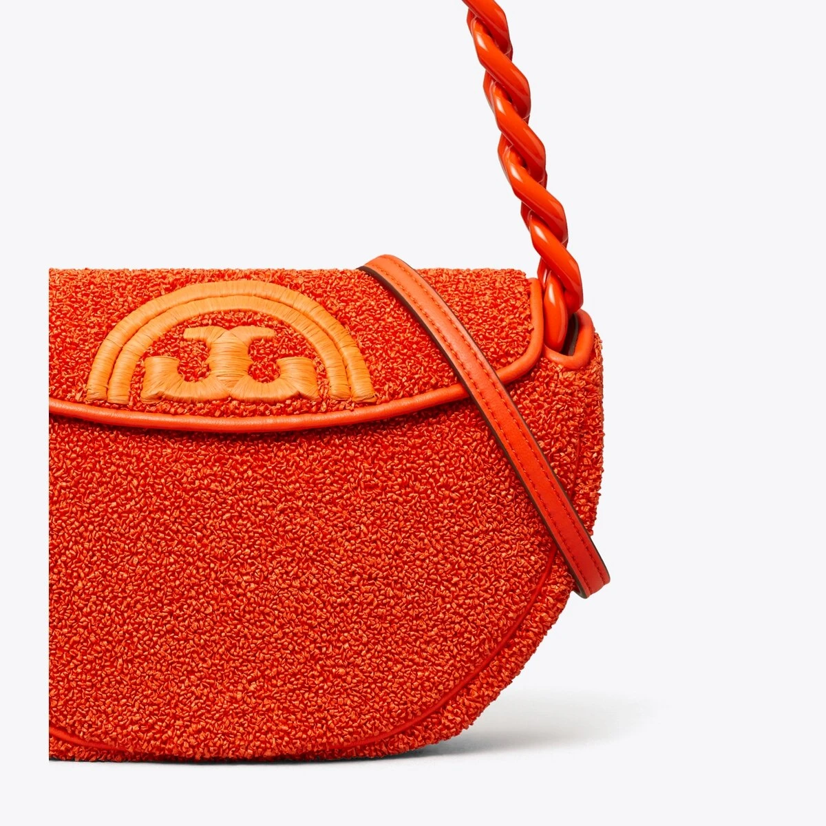 Tory Burch Mini Fleming Soft Raffia Crescent 4 Tory Burch Mini Fleming Soft Raffia Crescent - Image 2