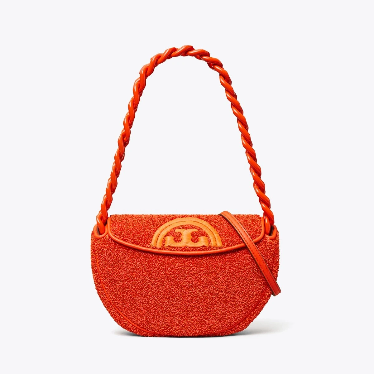 Tory Burch Mini Fleming Soft Raffia Crescent 3 Tory Burch Mini Fleming Soft Raffia Crescent