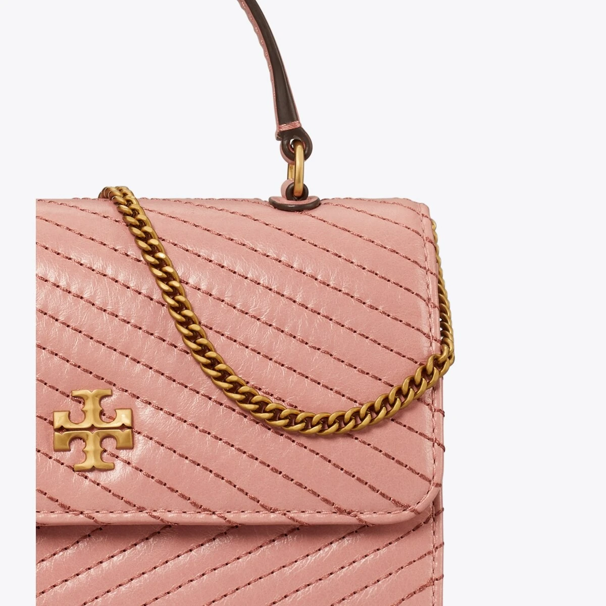 Tory Burch Mini Kira Moto Quilt Top Handle Chain Wallet 4 Tory Burch Mini Kira Moto Quilt Top Handle Chain Wallet - Image 2