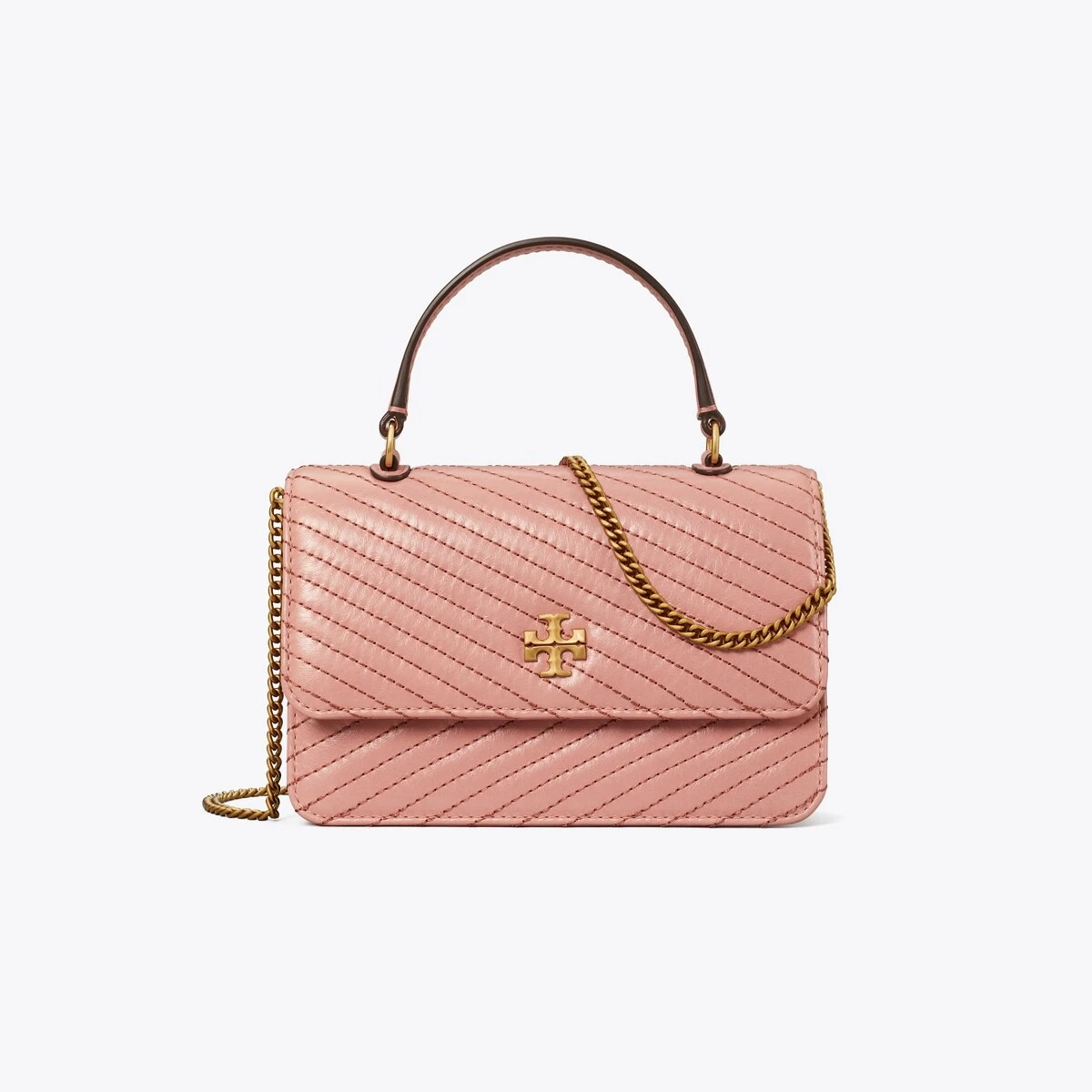 Tory Burch Mini Kira Moto Quilt Top Handle Chain Wallet 5 Tory Burch Mini Kira Moto Quilt Top Handle Chain Wallet - Image 3