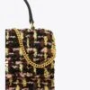 Tory Burch Mini Kira Tweed Top Handle Chain Wallet