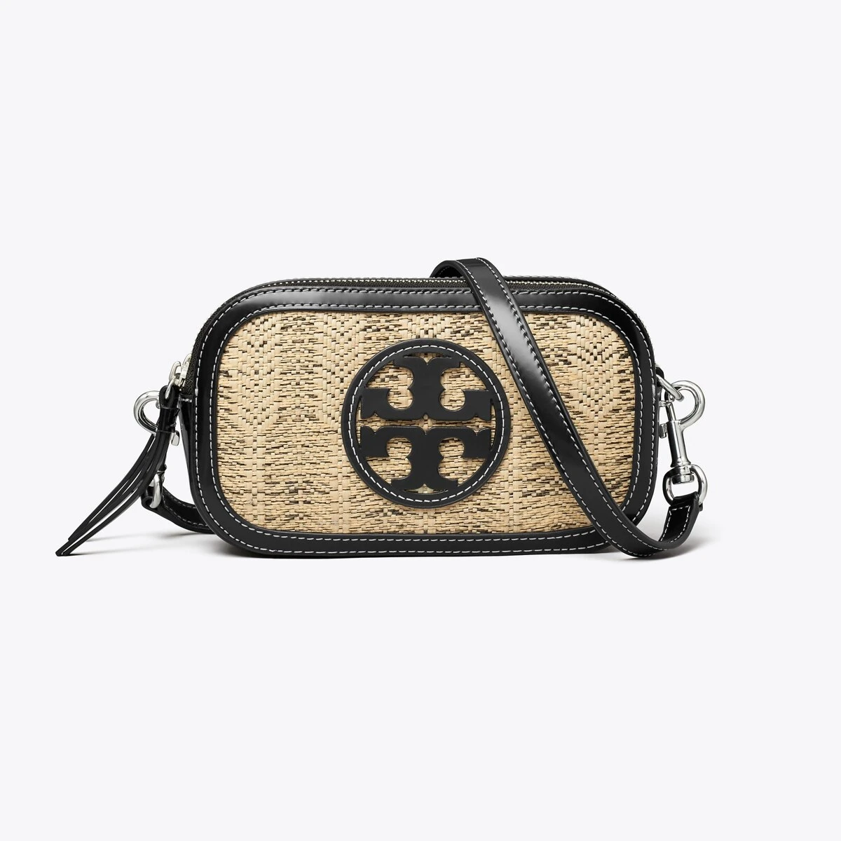 Tory Burch Mini Miller Linen Raffia Crossbody Bag 4 Tory Burch Mini Miller Linen Raffia Crossbody Bag - Image 2