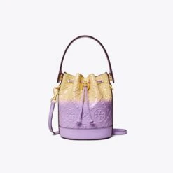 Tory Burch Mini T Monogram Dip-Dye Bucket Bag