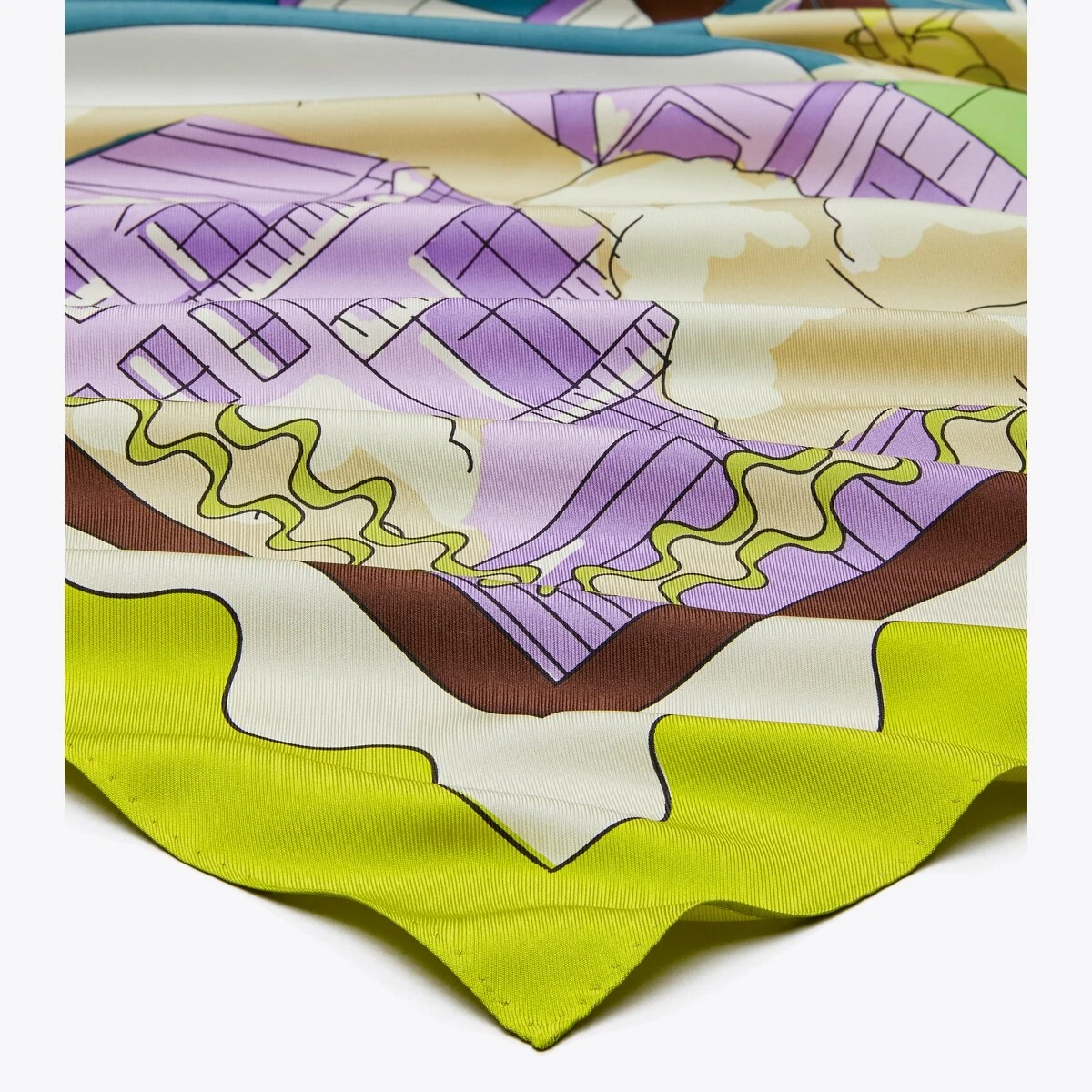 Tory Burch Oversized Ferris Wheel Silk Square 5 Tory Burch Oversized Ferris Wheel Silk Square - Image 3